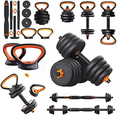 Kit Mancuernas multifuncionales 6 en 1 PRO 40KG