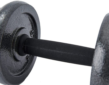 Kit Fitness Premium 50 kg en Hierro macizo + Barra  + Estuche
