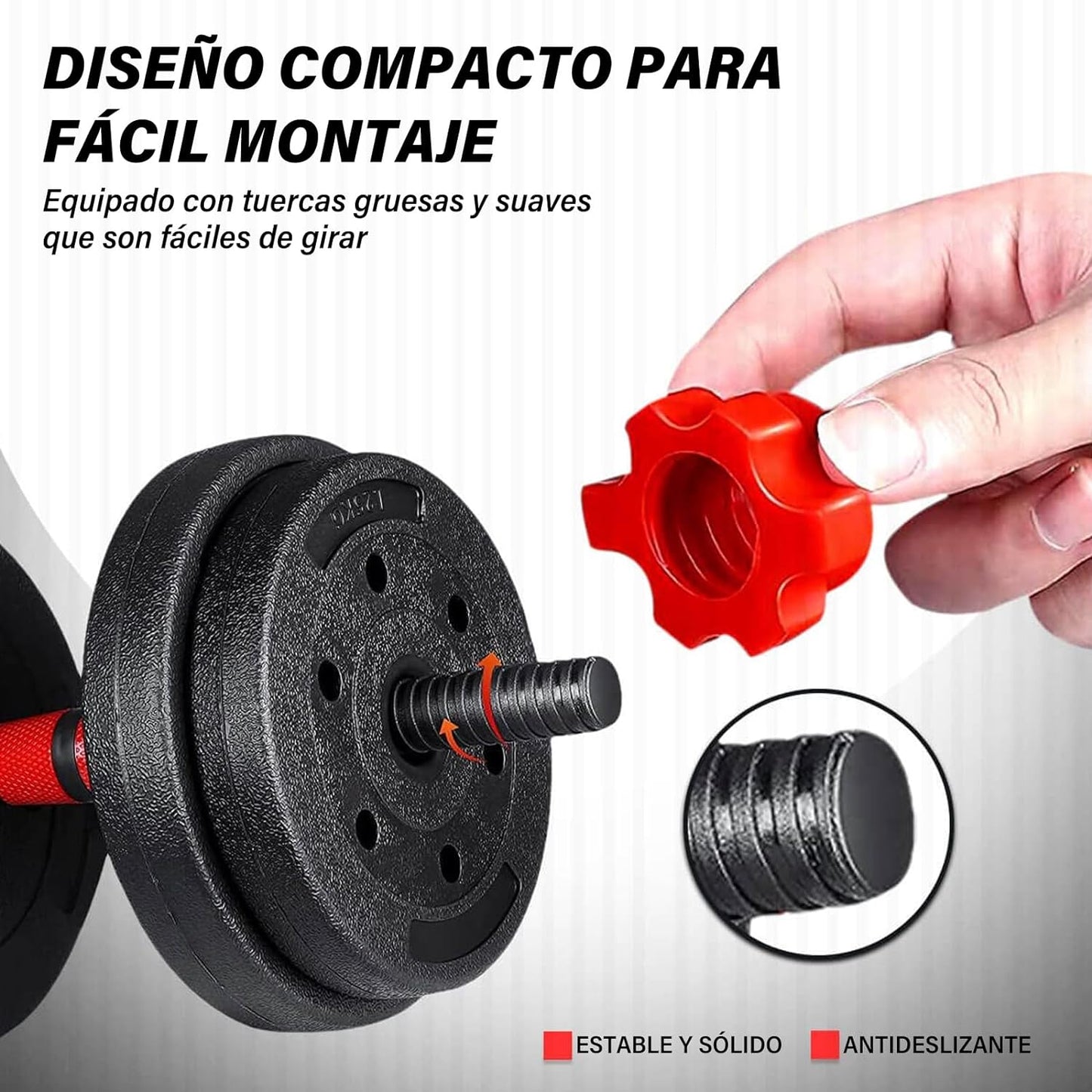 Kit pesas 40 libras PRO Multifuncional + barra larga 1,40 M + LAZO PRO DE SALTO