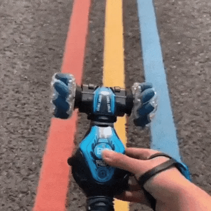 Coche de control remoto, 2.4G 4WD , todos los terrenos de doble cara giratoria controlados a mano, camión RC gesto  para niños y niñas con música