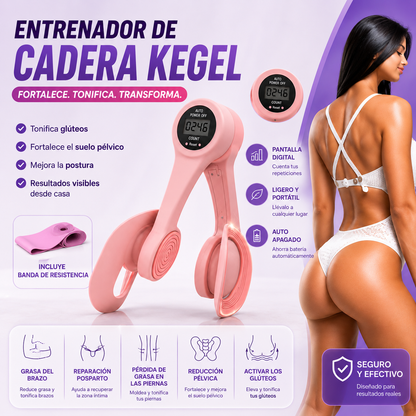 Entrenador Kegel Premium con Contador Digital | Tonifica Glúteos, Piernas y Suelo Pélvico | Fitness y Recuperación Posparto
