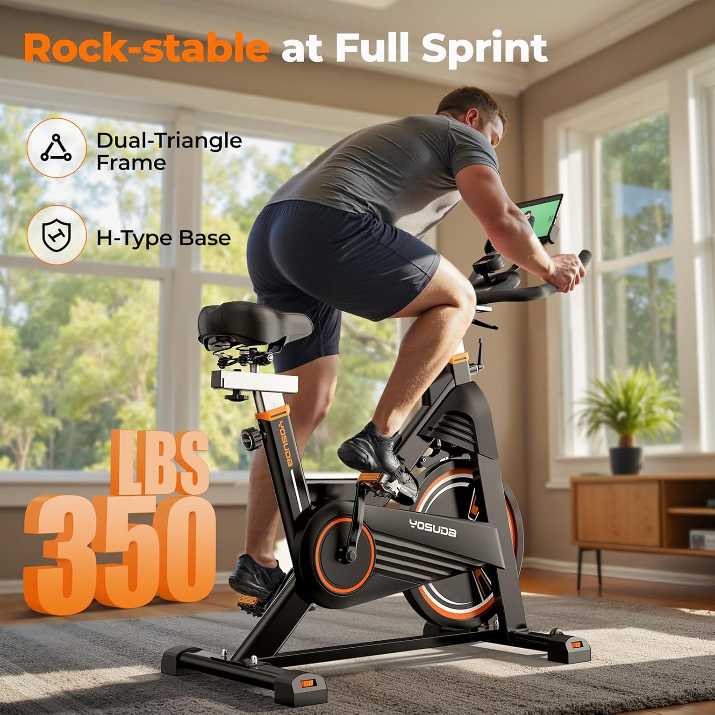 Bicicleta spinning  YOSUDA PRO con Resistencia magnética Volante 20 KG Ultra Silenciosa