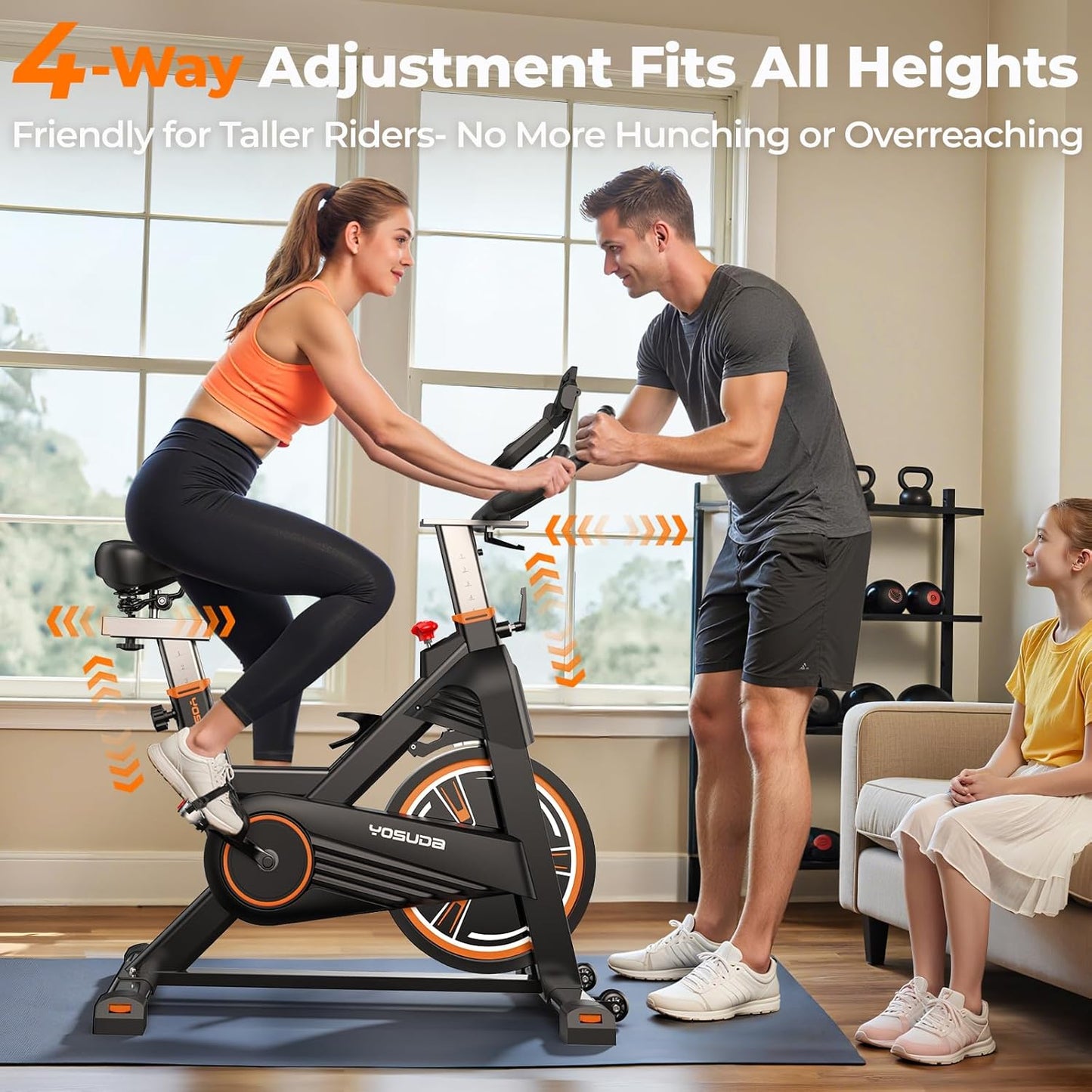Bicicleta spinning  YOSUDA PRO con Resistencia magnética Volante 20 KG Ultra Silenciosa